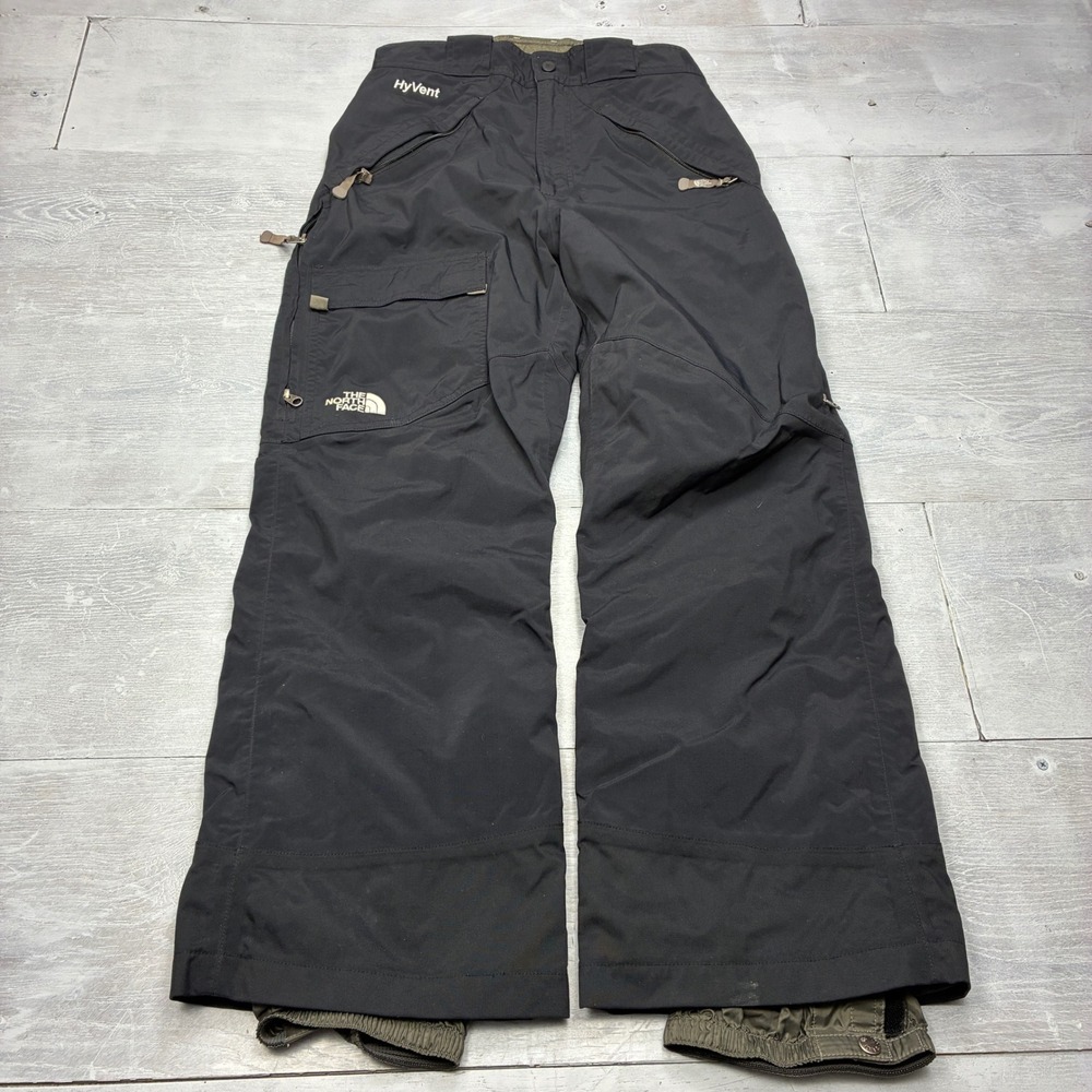 The North Face HyVent Snow Pants Mens Small Black Waterproof Ski Snowboard Cargo